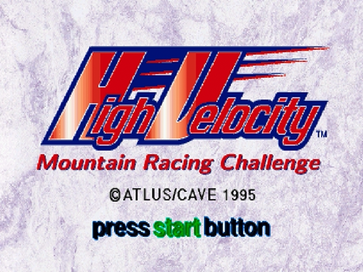 High Velocity Mountain Racing Challenge title screen for Sega Saturn